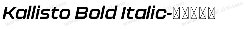 Kallisto Bold Italic字体转换